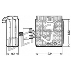 DEV09002 DENSO Испаритель, кондиционер