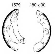 01579 BSF Комплект тормозных колодок