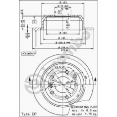 08.5530.10 BREMBO Тормозной диск