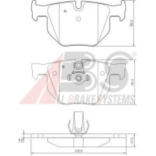 P 06 033 ABS Комплект тормозных колодок, дисковый тормоз