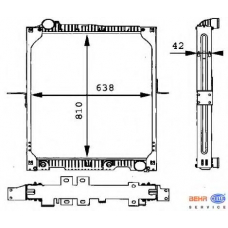 8MK 376 721-151 HELLA Радиатор, охлаждение двигателя