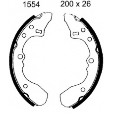 01554 BSF Комплект тормозных колодок