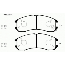 J3603031 NIPPARTS Комплект тормозных колодок, дисковый тормоз