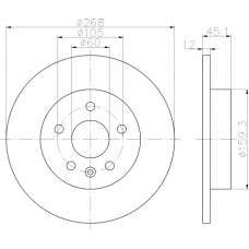 8DD 355 116-581 HELLA PAGID Тормозной диск