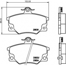 8DB 355 005-961 HELLA PAGID Комплект тормозных колодок, дисковый тормоз