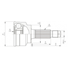 CVJ5255.10 OPEN PARTS Шарнирный комплект, приводной вал