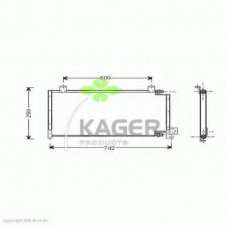 94-6408 KAGER Конденсатор, кондиционер