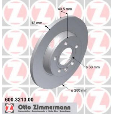 600.3213.00 ZIMMERMANN Тормозной диск