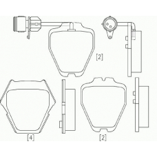 P 85 054 BREMBO Комплект тормозных колодок, дисковый тормоз