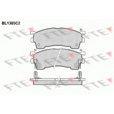 BL1385C2 FTE Комплект тормозных колодок, дисковый тормоз