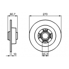 0 986 479 196 BOSCH Тормозной диск