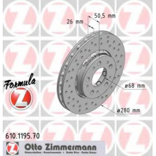 610.1195.70 ZIMMERMANN Тормозной диск