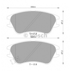 0 986 505 405 BOSCH Комплект тормозных колодок, дисковый тормоз