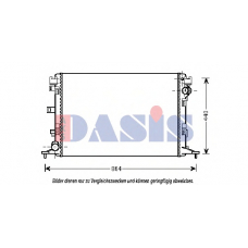 180072N AKS DASIS Радиатор, охлаждение двигателя