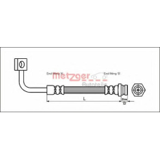 4111020 METZGER Тормозной шланг