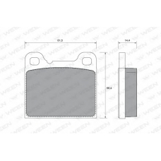 151-1685 WEEN Комплект тормозных колодок, дисковый тормоз