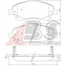 P 83 046 ABS Комплект тормозных колодок, дисковый тормоз