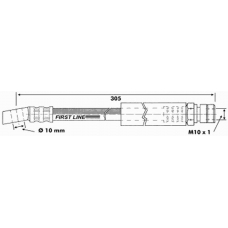 FBH6352 FIRST LINE Тормозной шланг