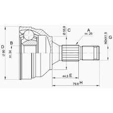 CVJ5141.10 OPEN PARTS Шарнирный комплект, приводной вал