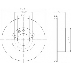 8DD 355 100-501 HELLA PAGID Тормозной диск