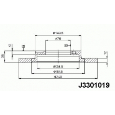 J3301019 NIPPARTS Тормозной диск