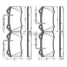 0 986 TB2 694 BOSCH Комплект тормозных колодок, дисковый тормоз