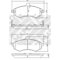 6737 MAPCO Комплект тормозных колодок, дисковый тормоз