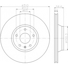 8DD 355 113-981 HELLA PAGID Тормозной диск