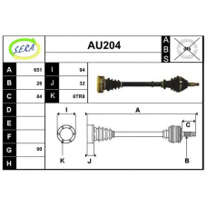 AU204 SERA Приводной вал