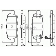 0 986 495 089 BOSCH Комплект тормозных колодок, дисковый тормоз