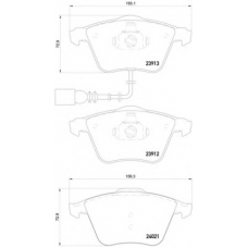 P 85 129 BREMBO Комплект тормозных колодок, дисковый тормоз