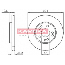 103362 KAMOKA Тормозной диск