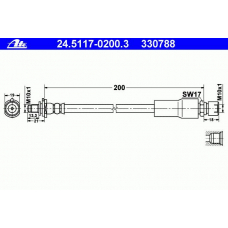 24.5117-0200.3 ATE Тормозной шланг