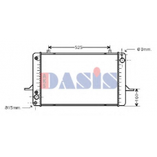 090340N AKS DASIS Радиатор, охлаждение двигателя