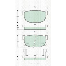 8110 14081 TRIDON Brake pads - rear