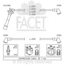 4.9864 FACET Ккомплект проводов зажигания