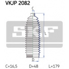VKJP 2082 SKF Комплект пылника, рулевое управление