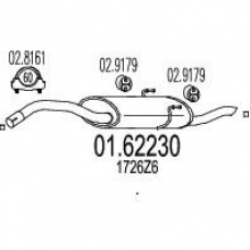 01.62230 MTS Глушитель выхлопных газов конечный