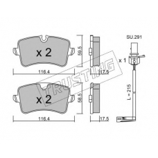 971.0W TRUSTING Комплект тормозных колодок, дисковый тормоз
