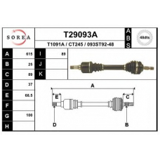 T29093A EAI Приводной вал