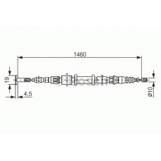 1 987 477 375 BOSCH Трос, стояночная тормозная система