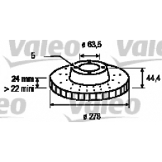 186748 VALEO Тормозной диск