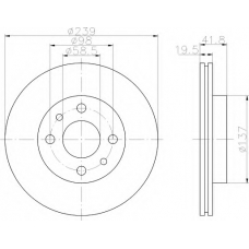 8DD 355 107-981 HELLA Тормозной диск