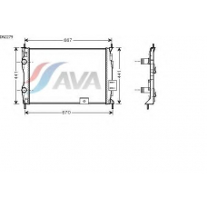 DN2279 AVA Радиатор, охлаждение двигателя
