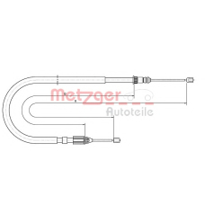 10.6684 METZGER Трос, стояночная тормозная система