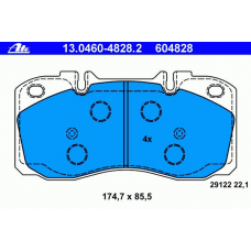 13.0460-4828.2 ATE Комплект тормозных колодок, дисковый тормоз