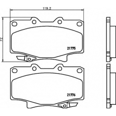 8DB 355 016-871 HELLA Комплект тормозных колодок, дисковый тормоз