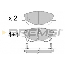 BP3421 BREMSI Комплект тормозных колодок, дисковый тормоз