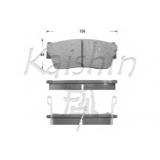 D9010 KAISHIN Комплект тормозных колодок, дисковый тормоз