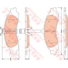 GDB4144 TRW Комплект тормозных колодок, дисковый тормоз